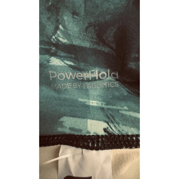 NWT Fabletics 7/8 Green, Black, Beige Powerhold Moisture-Wicking Leggings - Picture 3 of 12